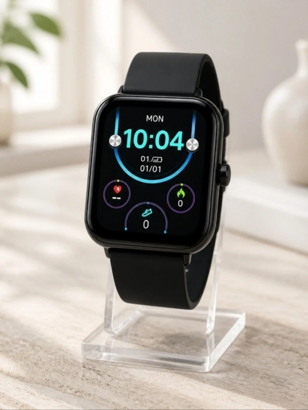 NIB ZL54C Smartwatch Bluetooth Call Fitness Tracker Waterproof Black